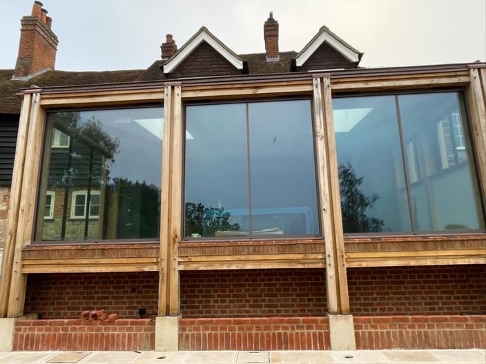 Oak-framed extension overlooking St Julian's, Near Sevenoaks: photo 5
